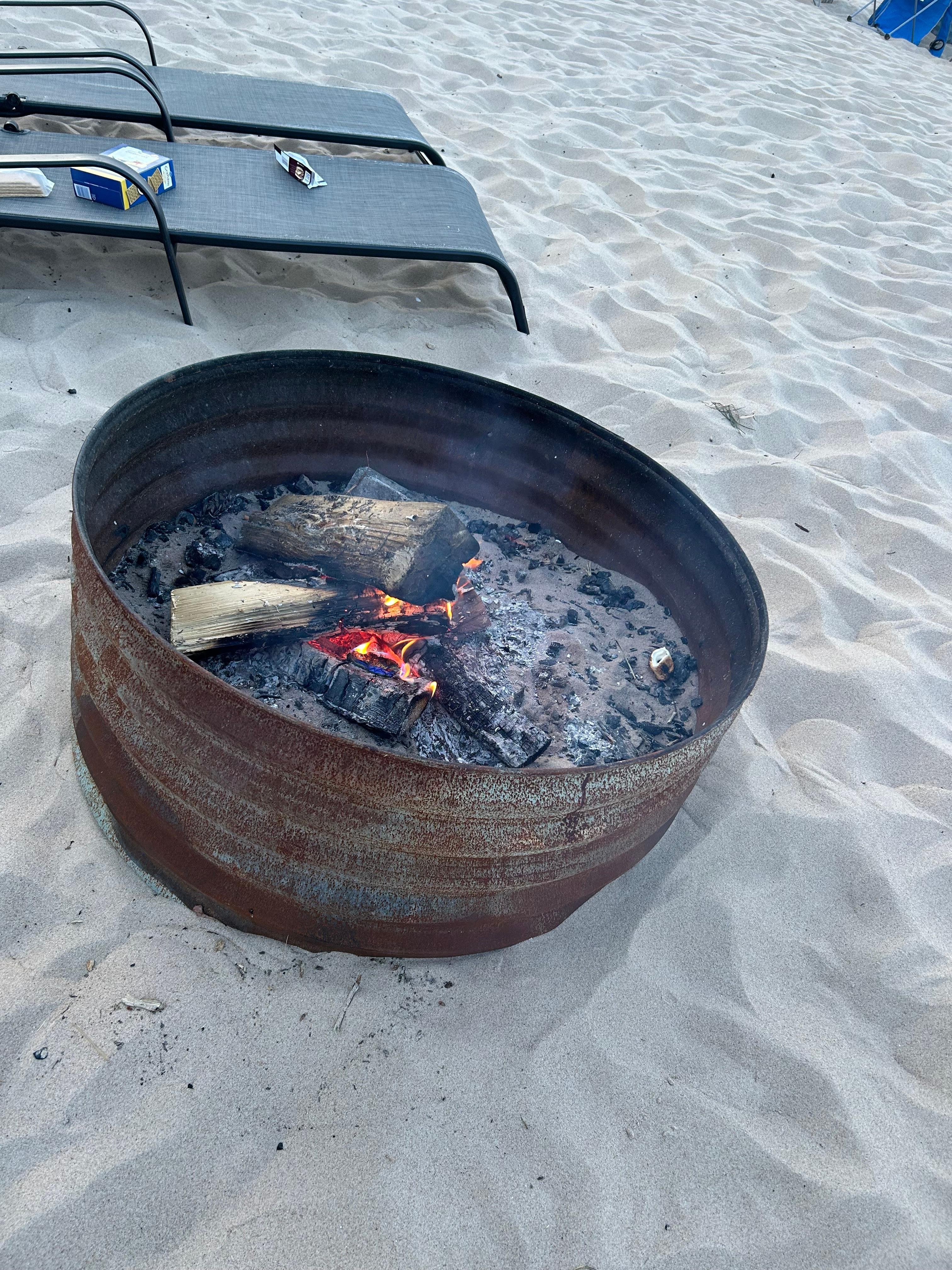 Every cottage had their own fire pit
