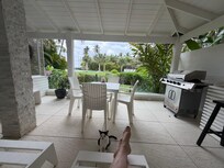 This condo comes with a cat. It was quite the surprise, but we took him in for our stay.