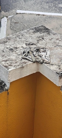 Dá para imaginar a quanto tempo essa cueca está em cima desse muro.... Que desleixo.....