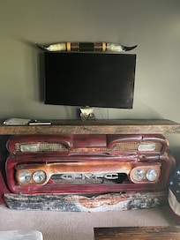 TV stand made from an old car!