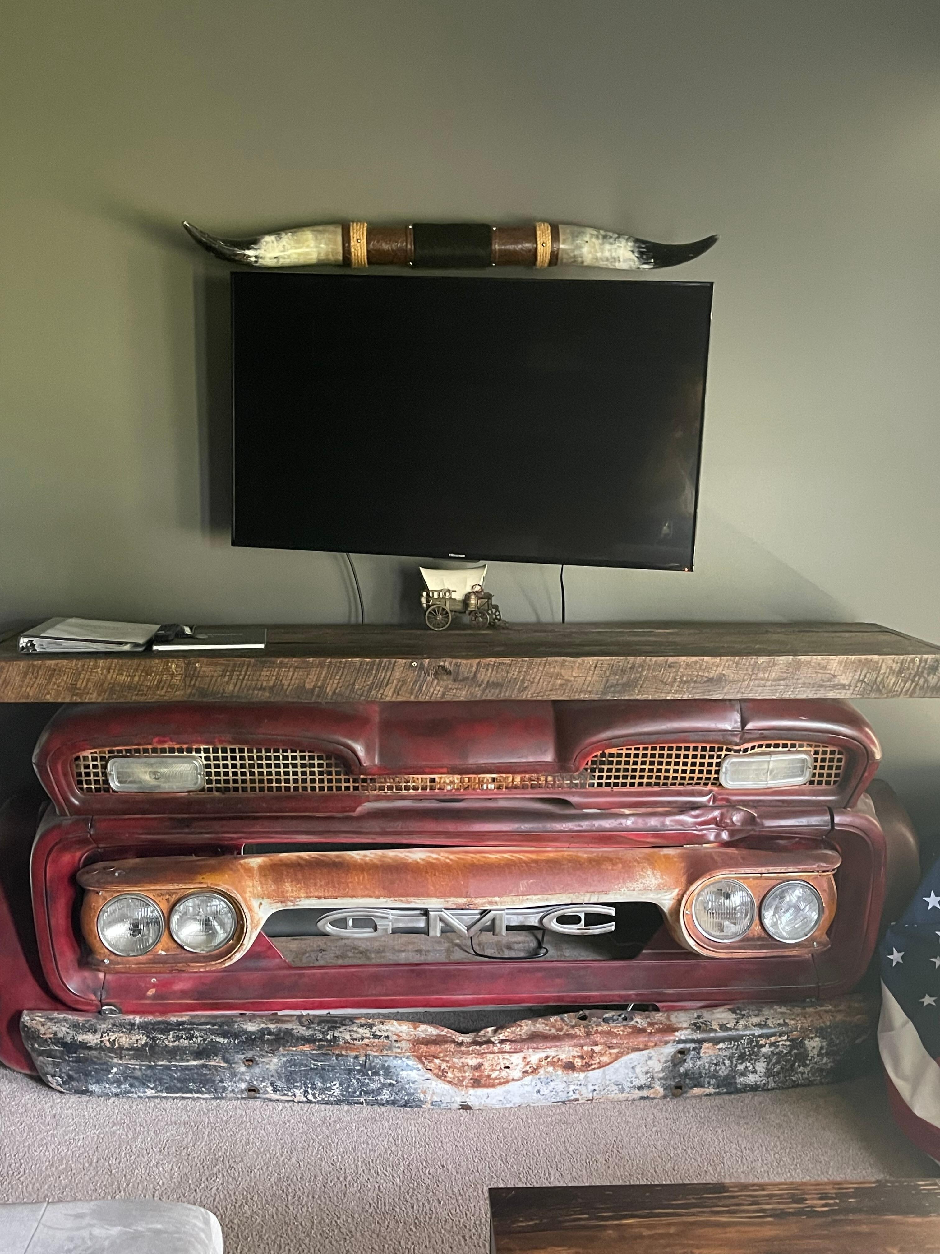 TV stand made from an old car!