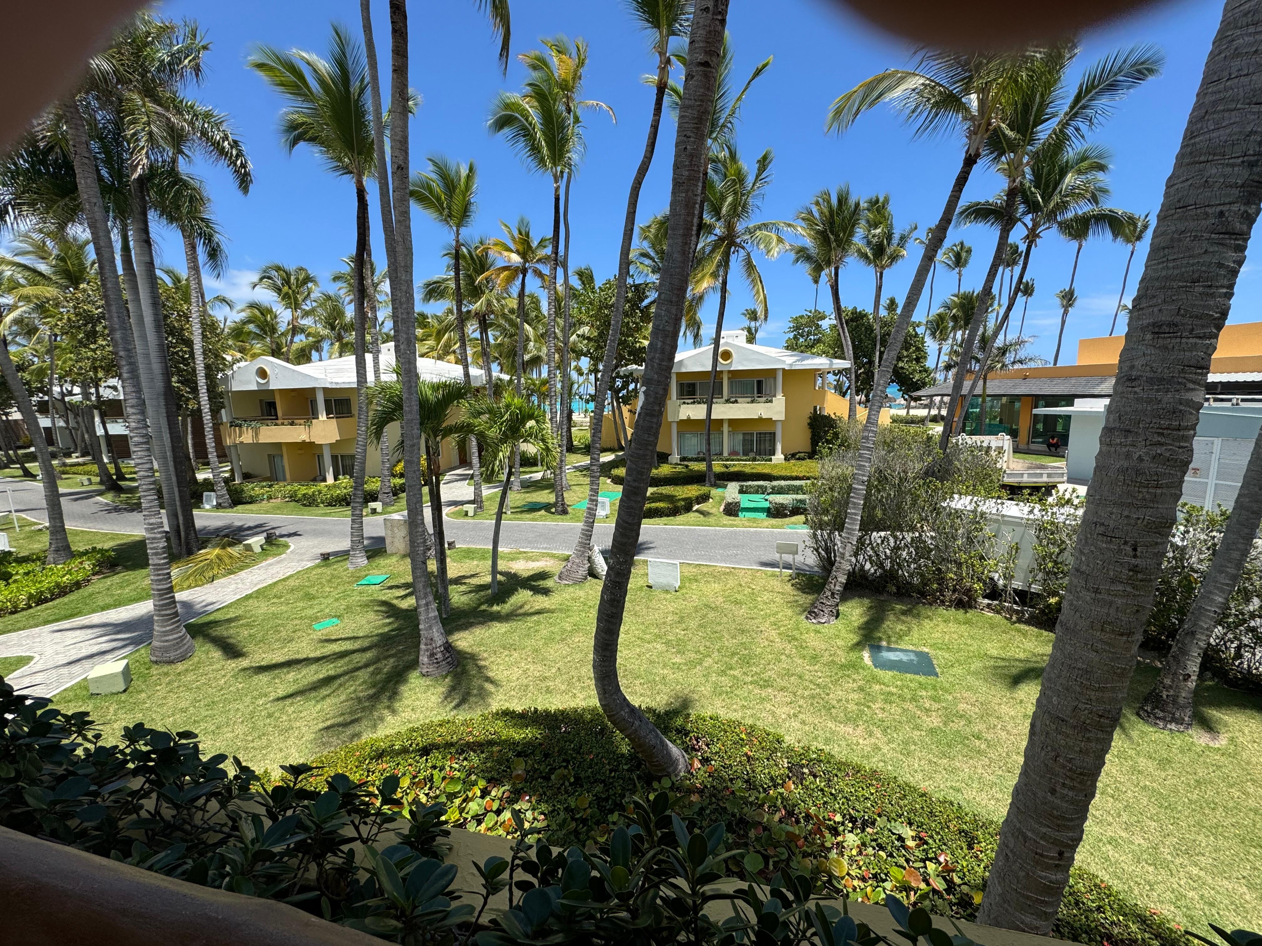 View from our room. Slight ocean view without selecting that option