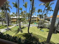 View from our room. Slight ocean view without selecting that option