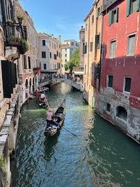 The view from our canal view balcony room