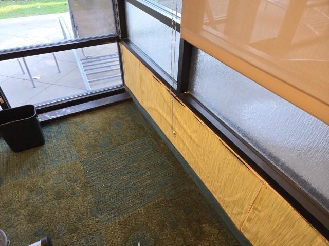 Wall in exercise area 