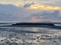 The sunrise was beautiful! Though it wasn’t a beach conducive to swimming, it was wonderful for exploring!