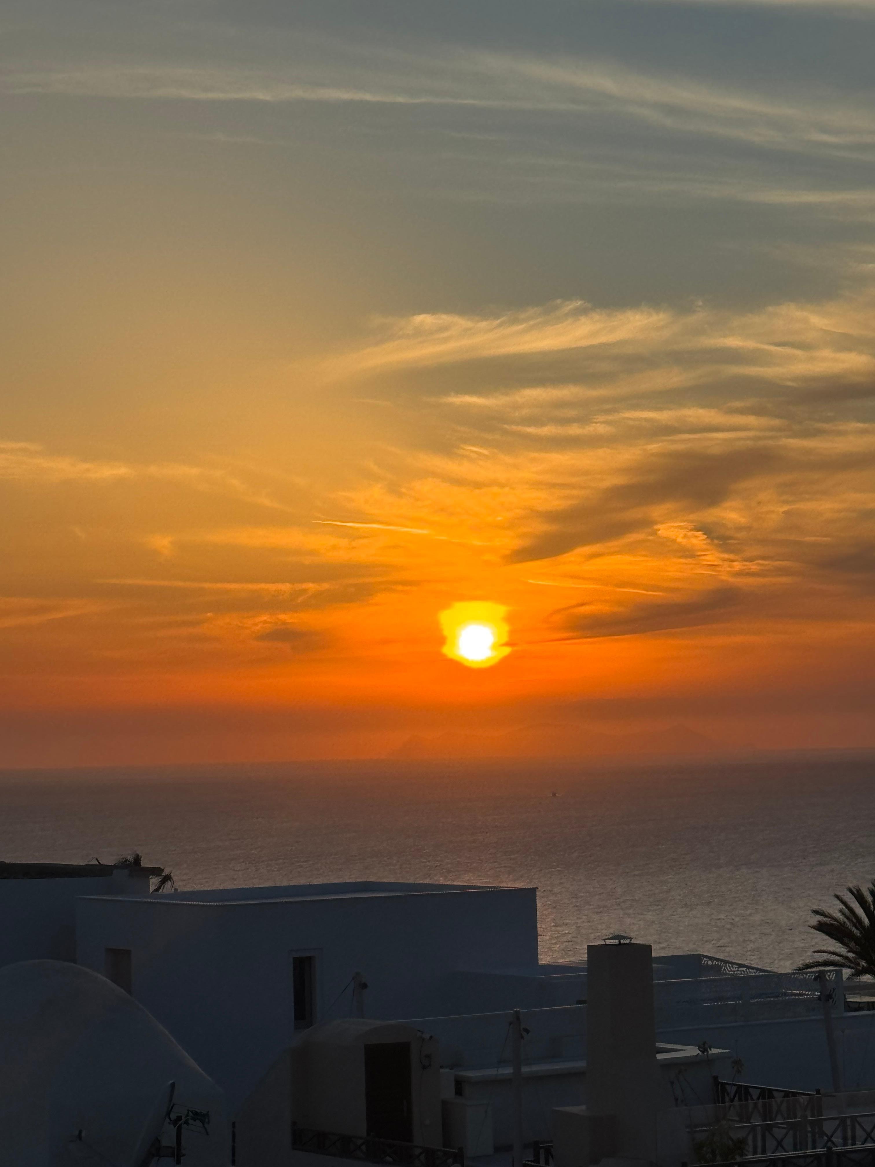 Sunset from the hotel terrace.