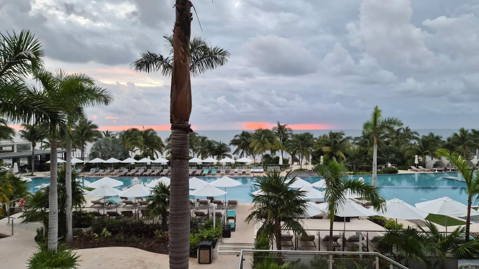 Looking over main pool