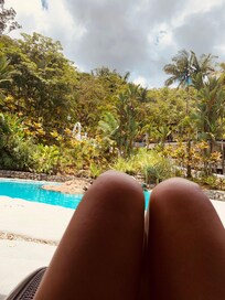 Relajante piscina de agua termal