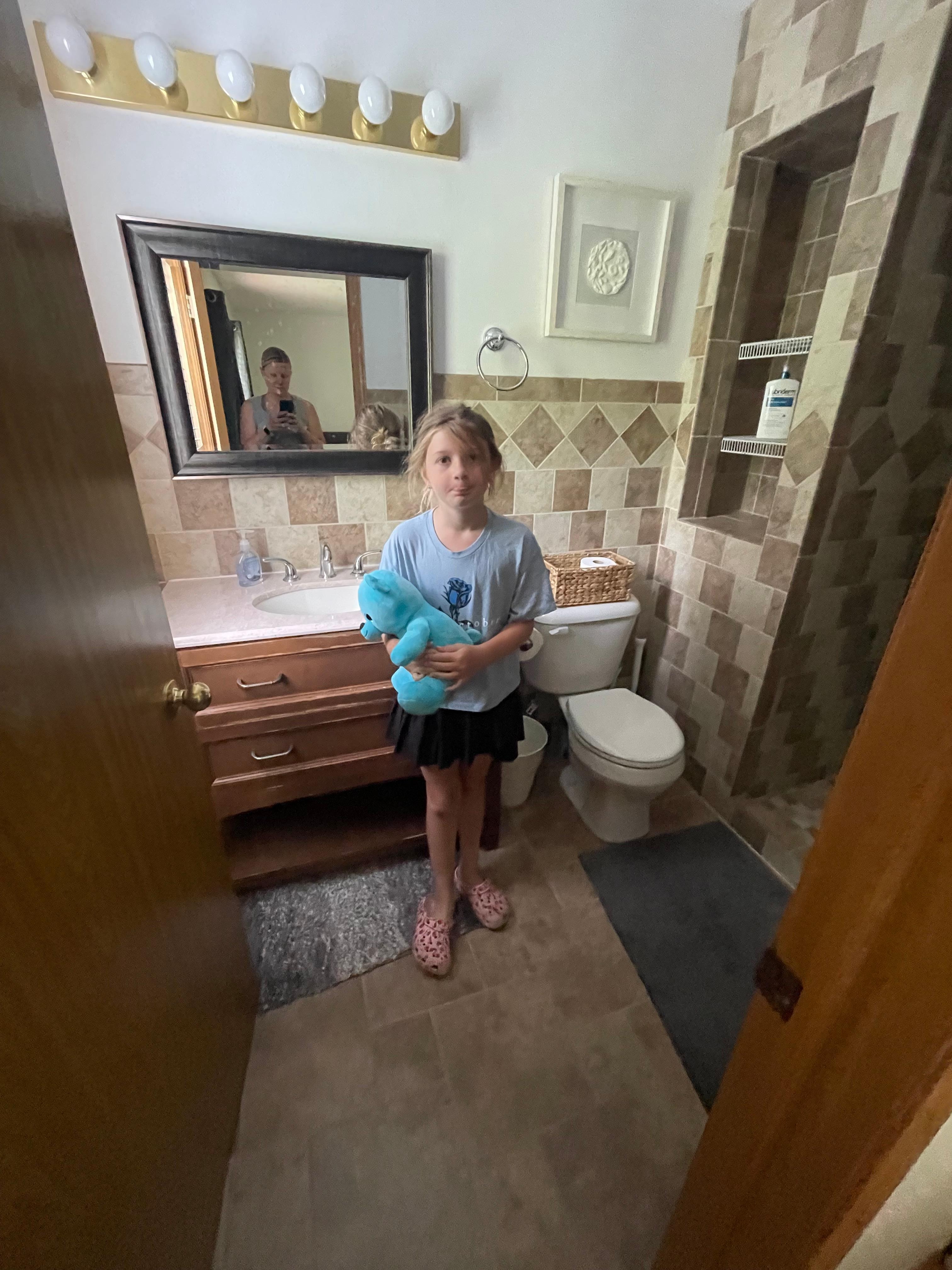 My daughter wanted a photo in every room when we left.