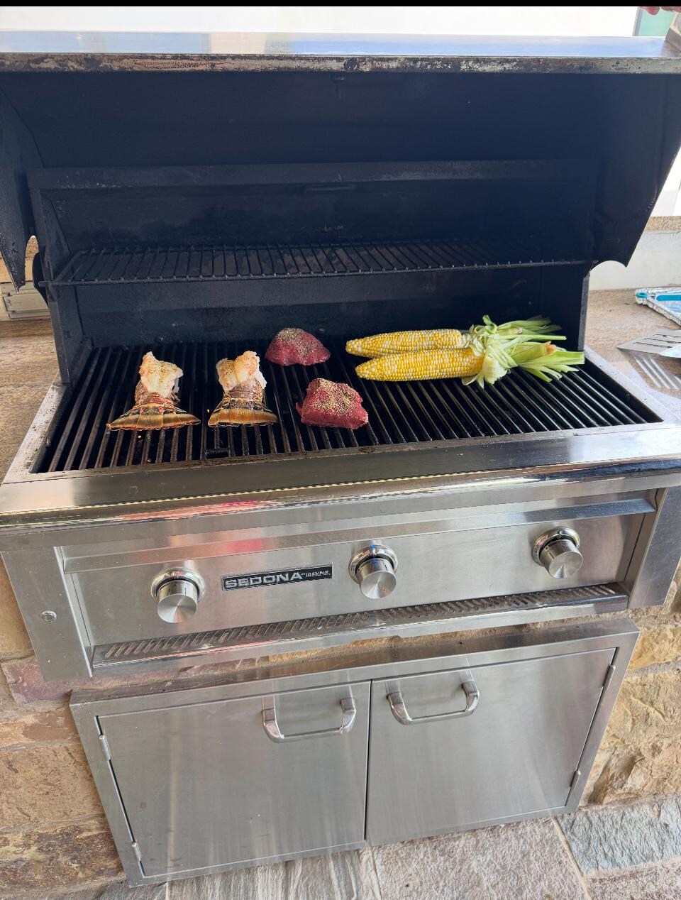 Outdoor grill on upper patio worked perfectly 