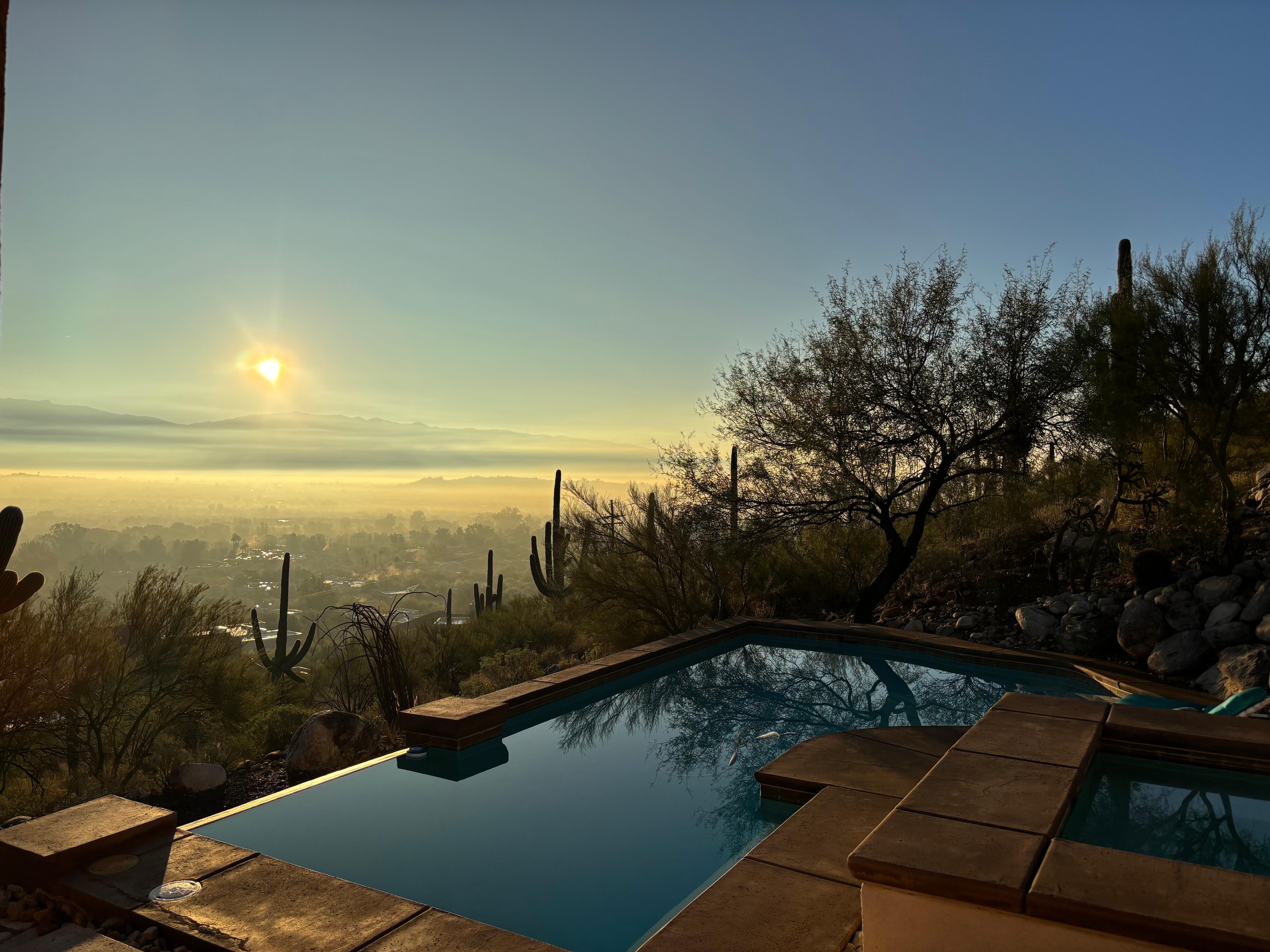 Misty east desert view (very unusual for Tucson) 