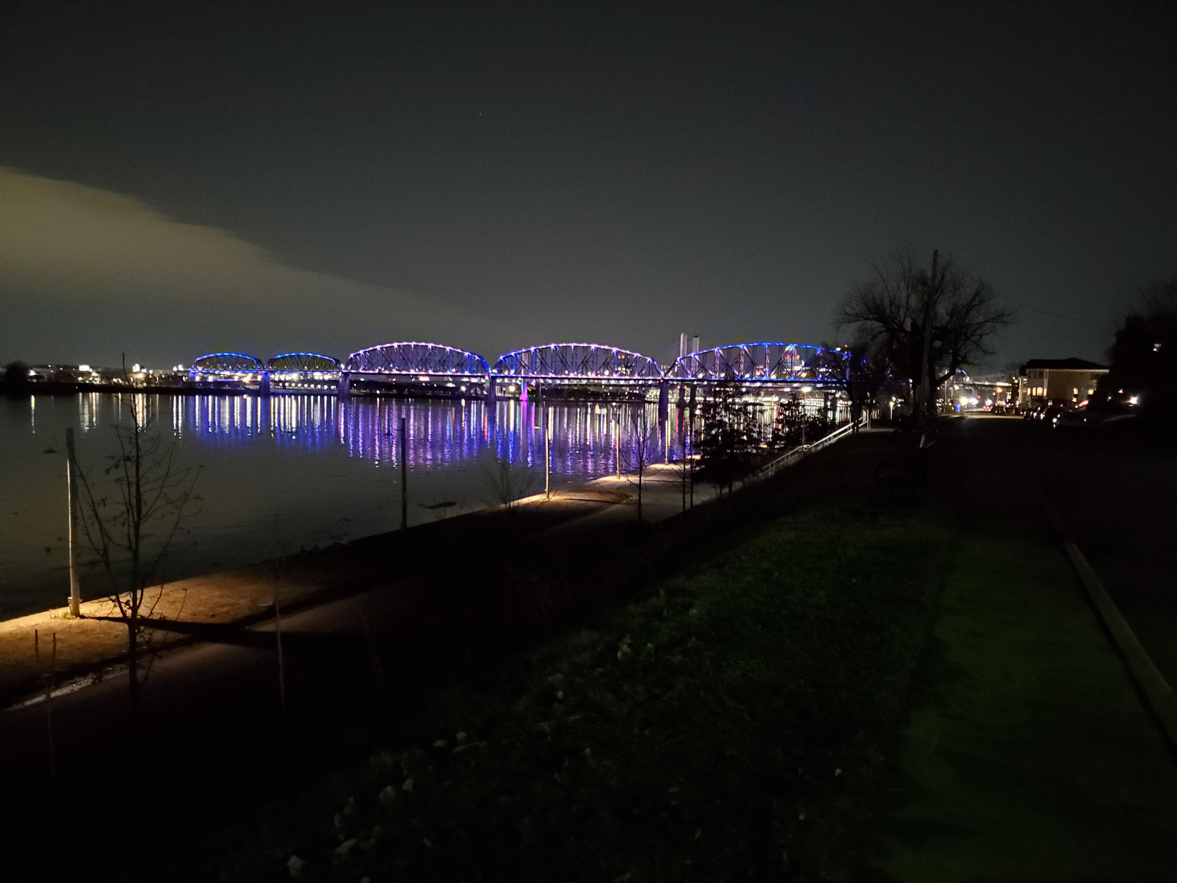Night view from outside the house