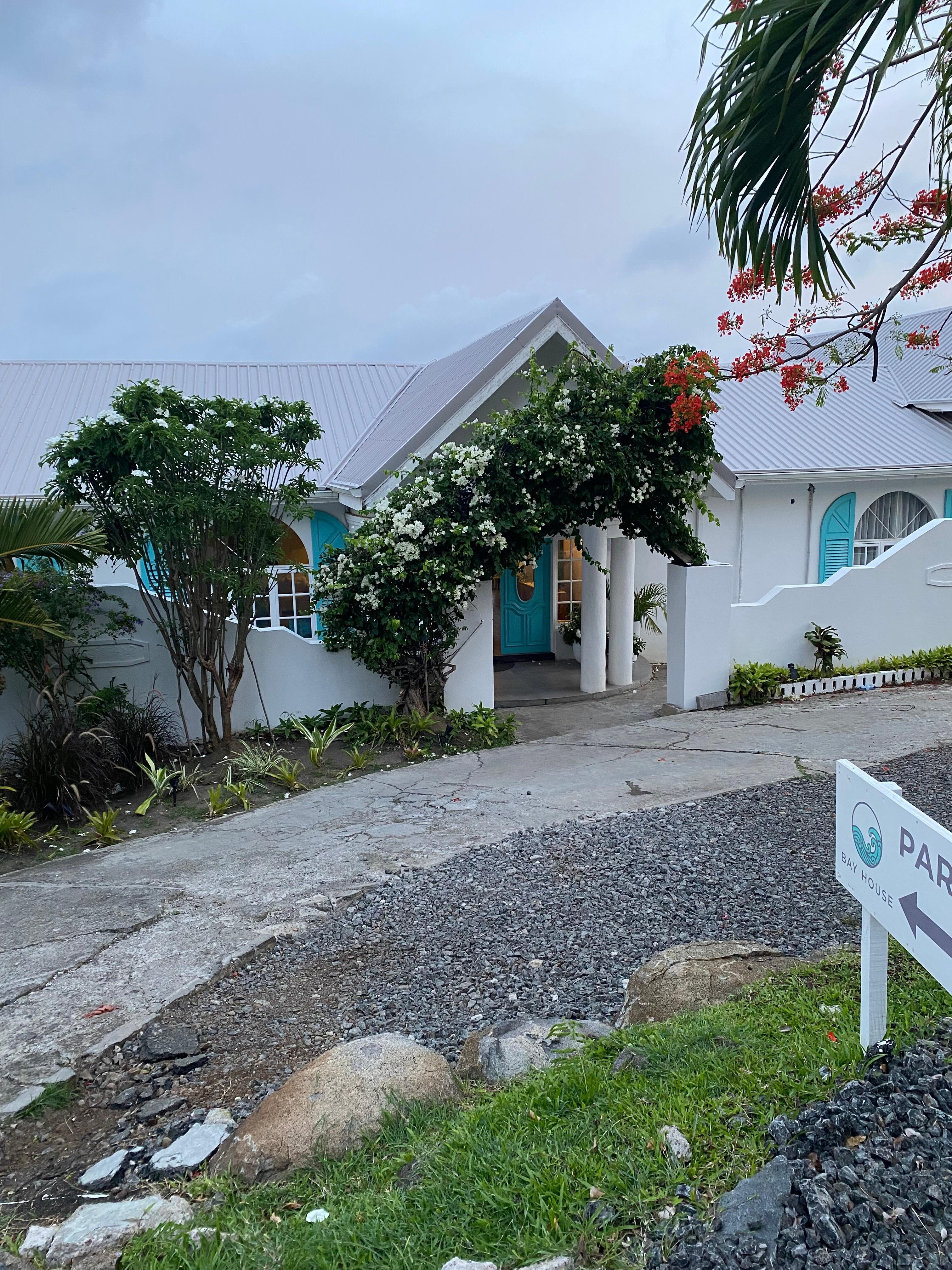 The Front of The Bay House. 