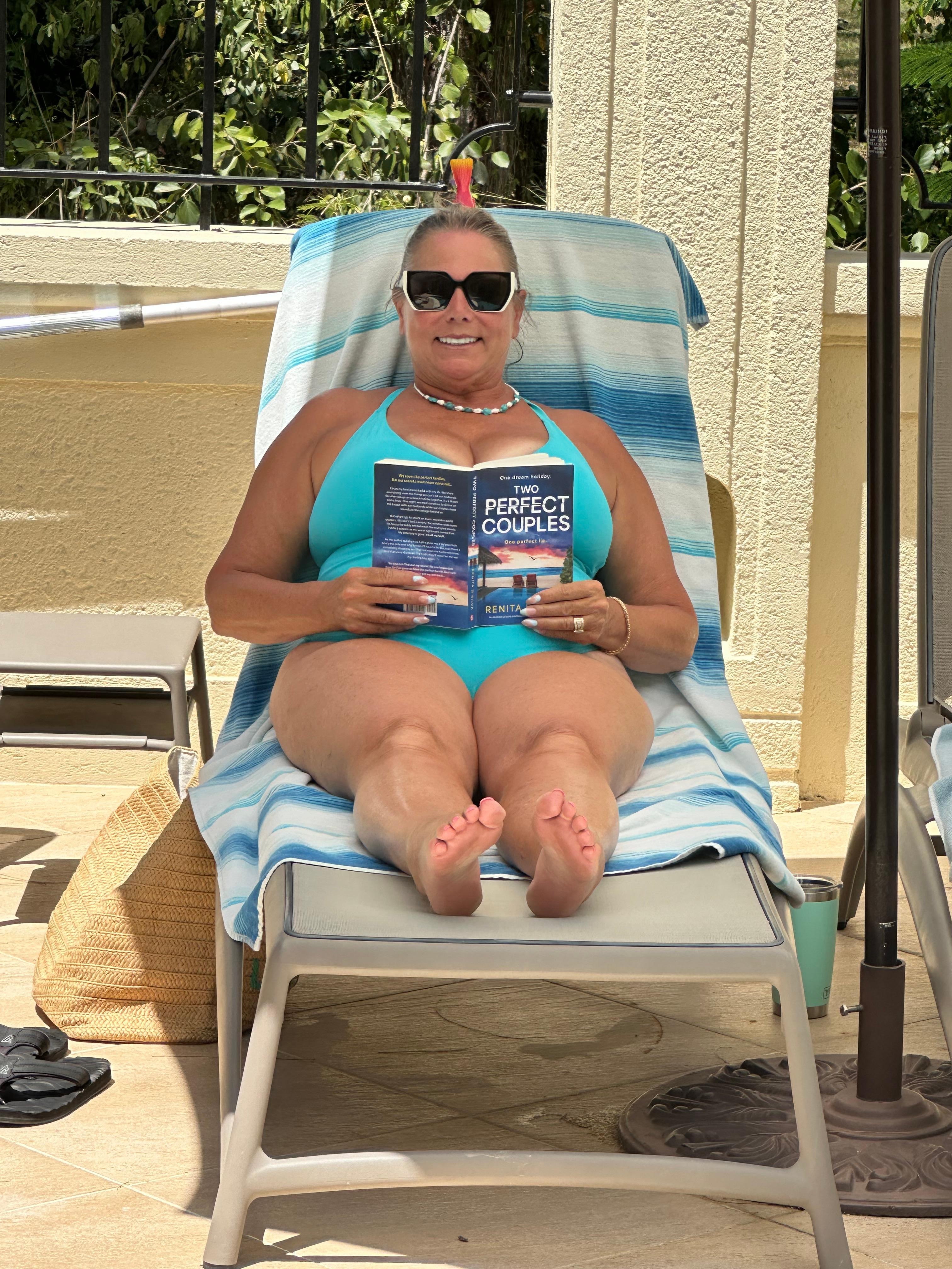 Relaxing at the pool
