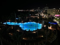 The pool at night