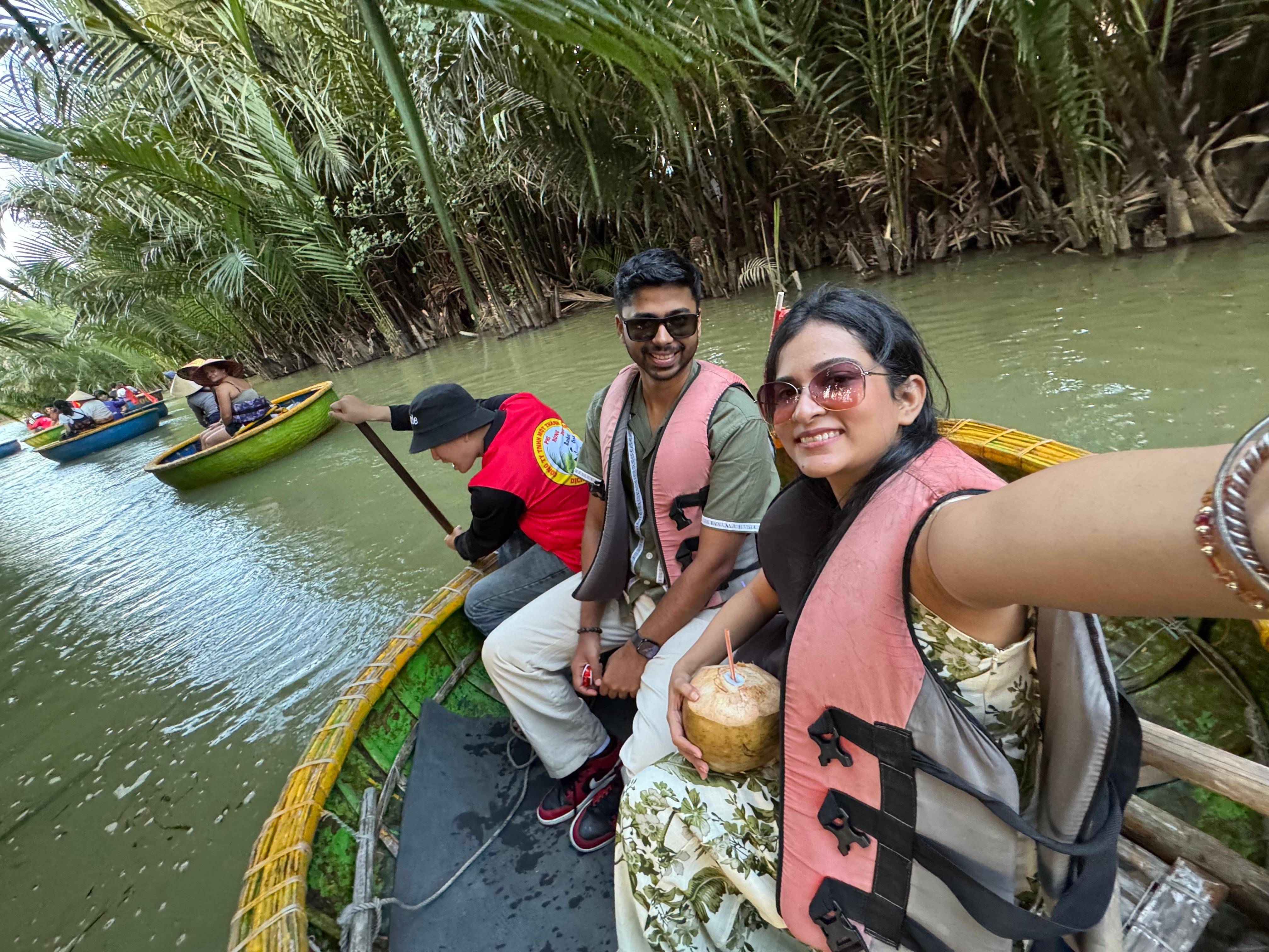 Coconut tree banana boat ride