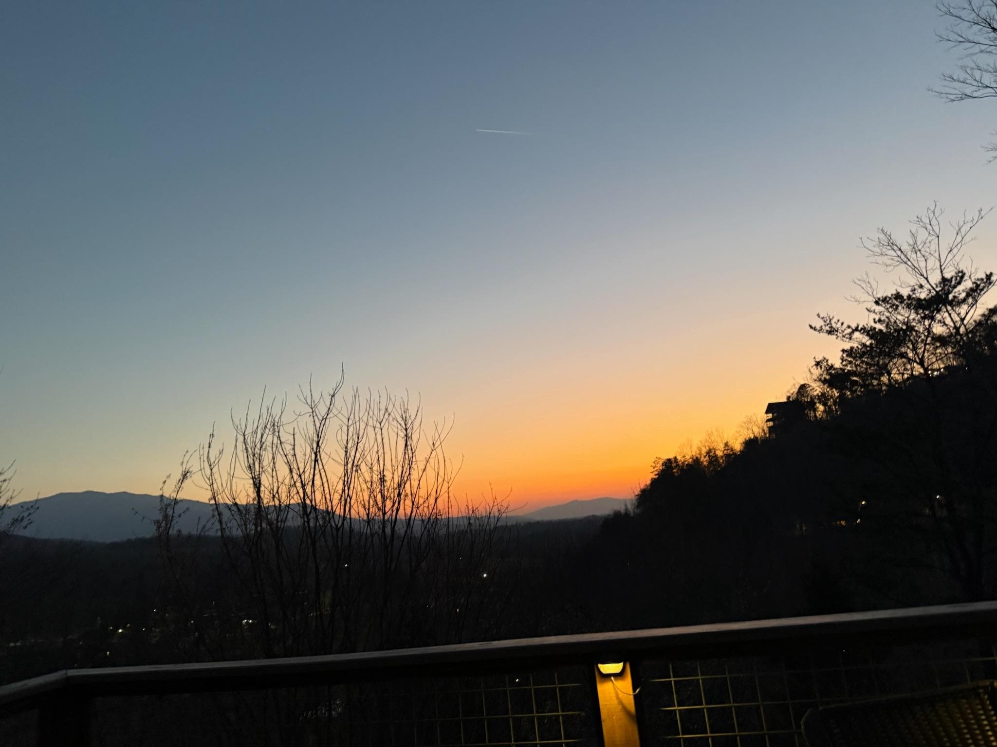 Sunset off the deck