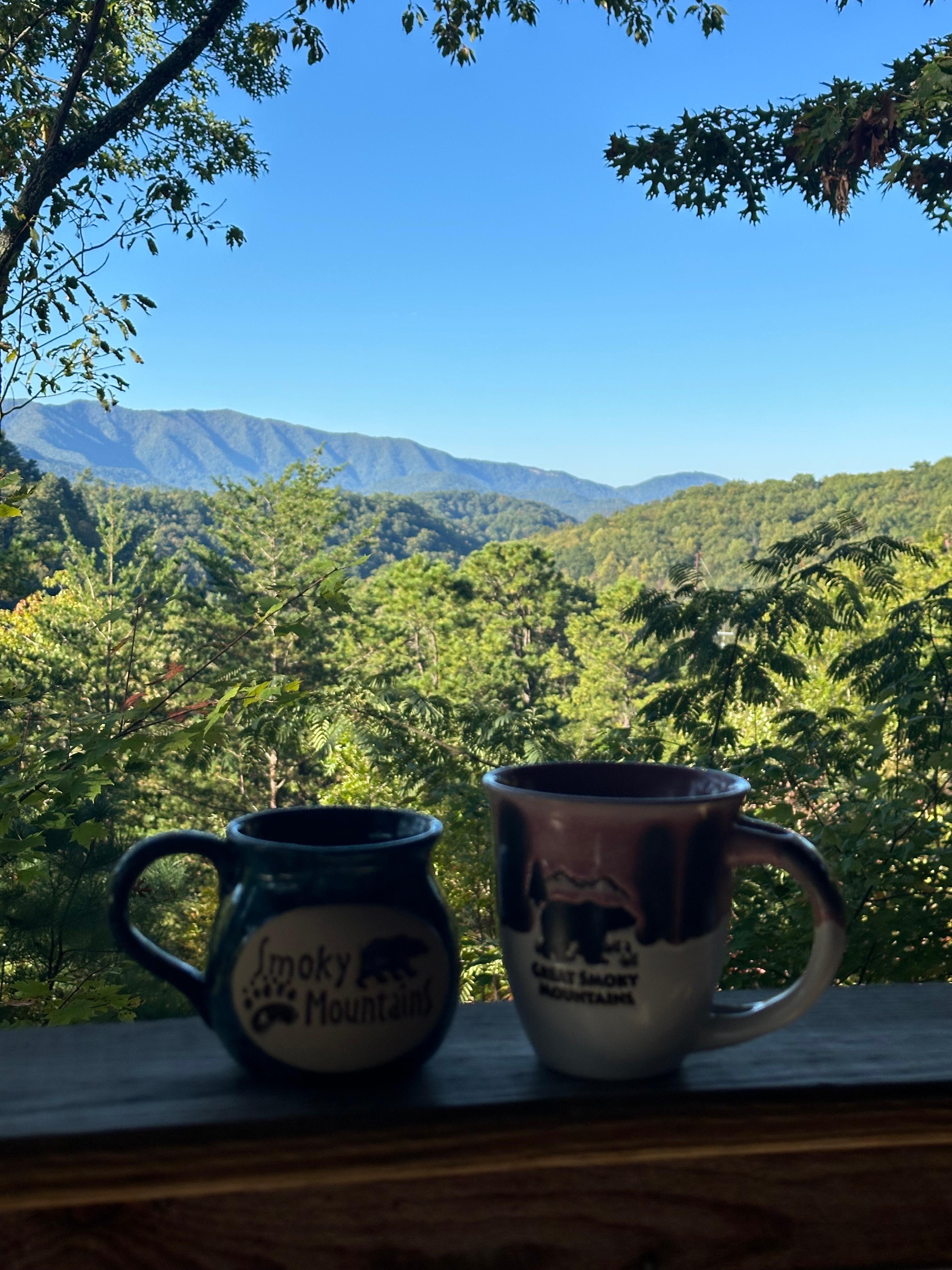 Coffee on the porch looking out at the mountains was amazing