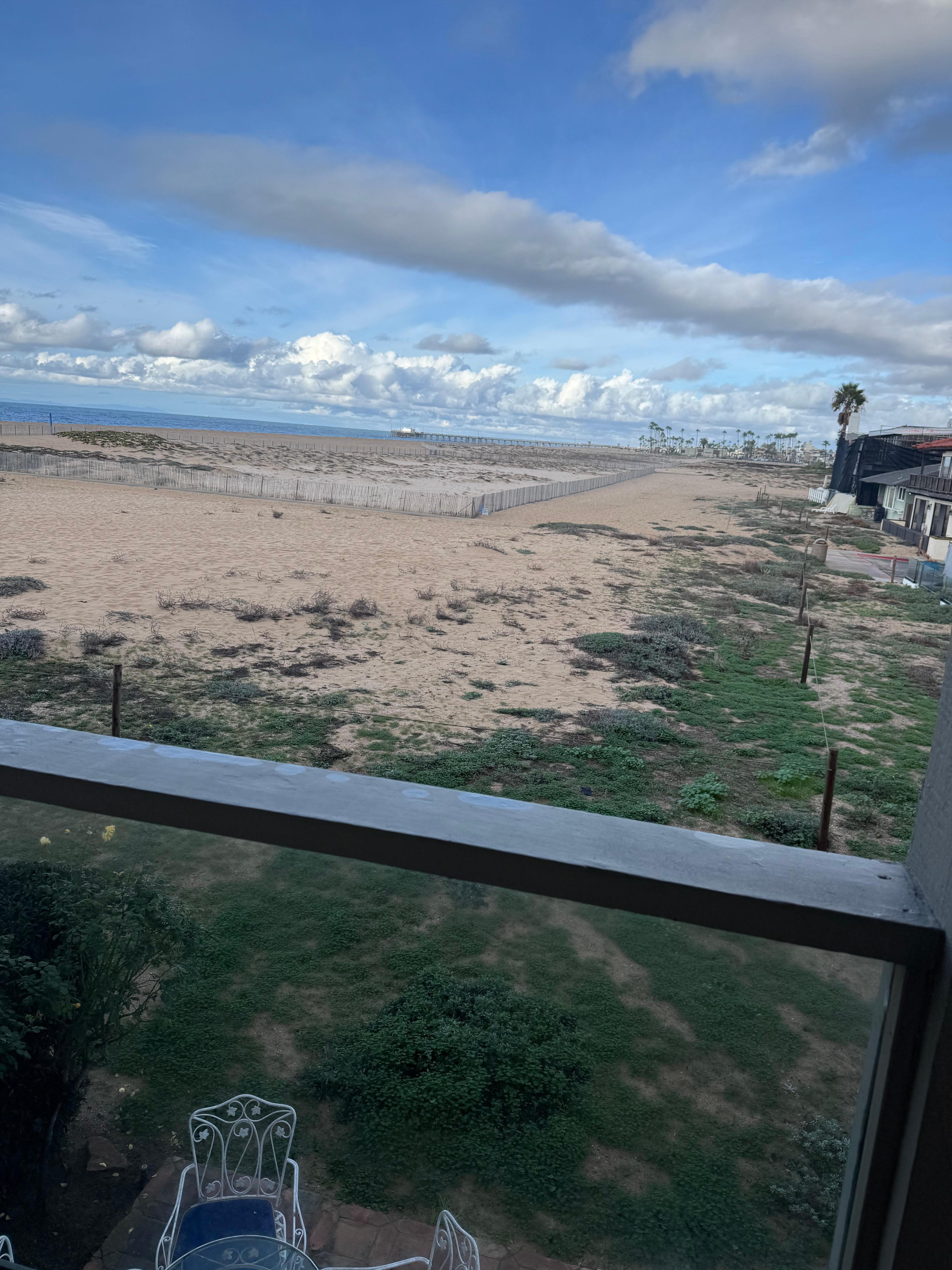 View from balcony on back of house. 