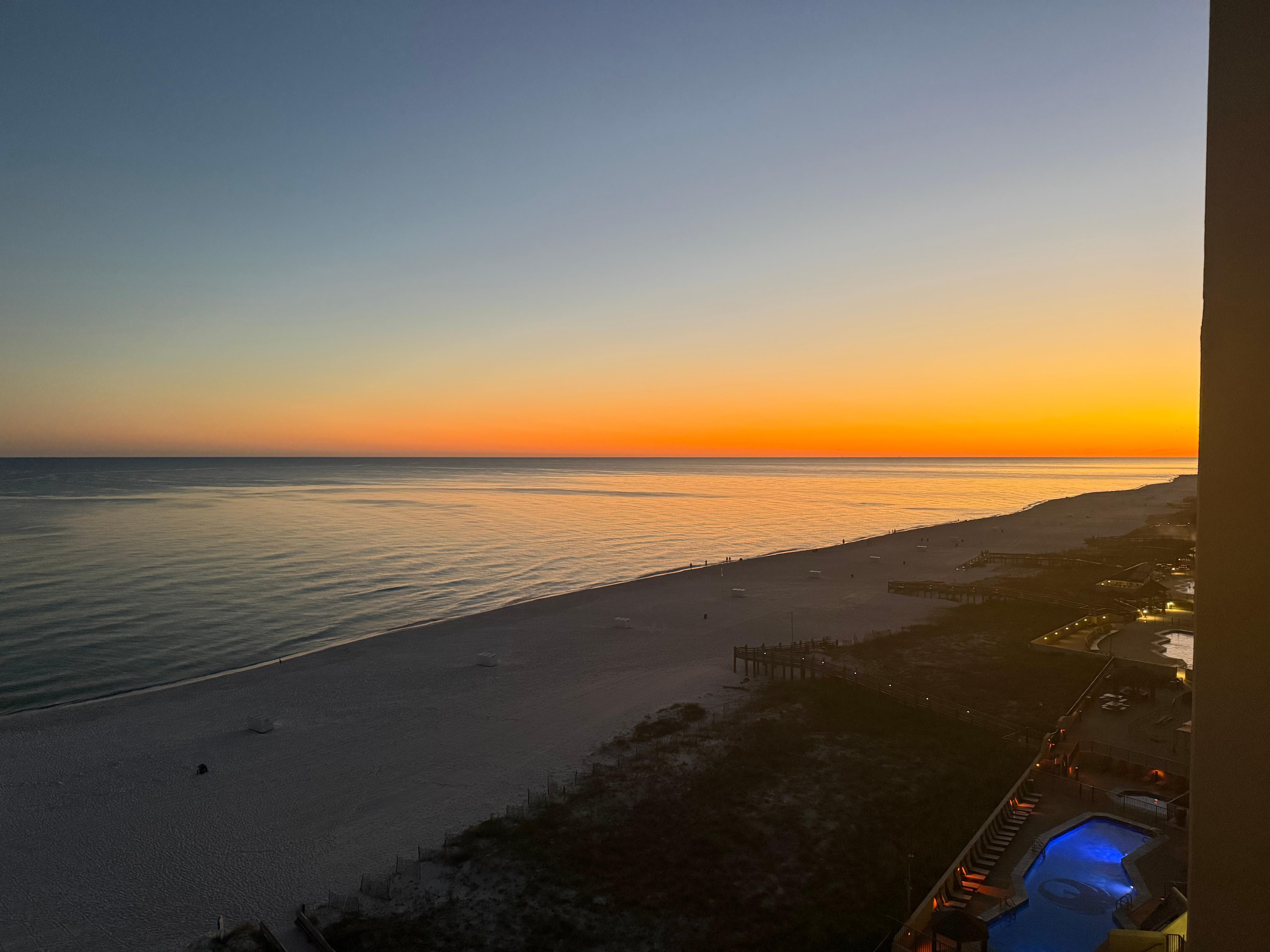 Sunset view from the balcony.