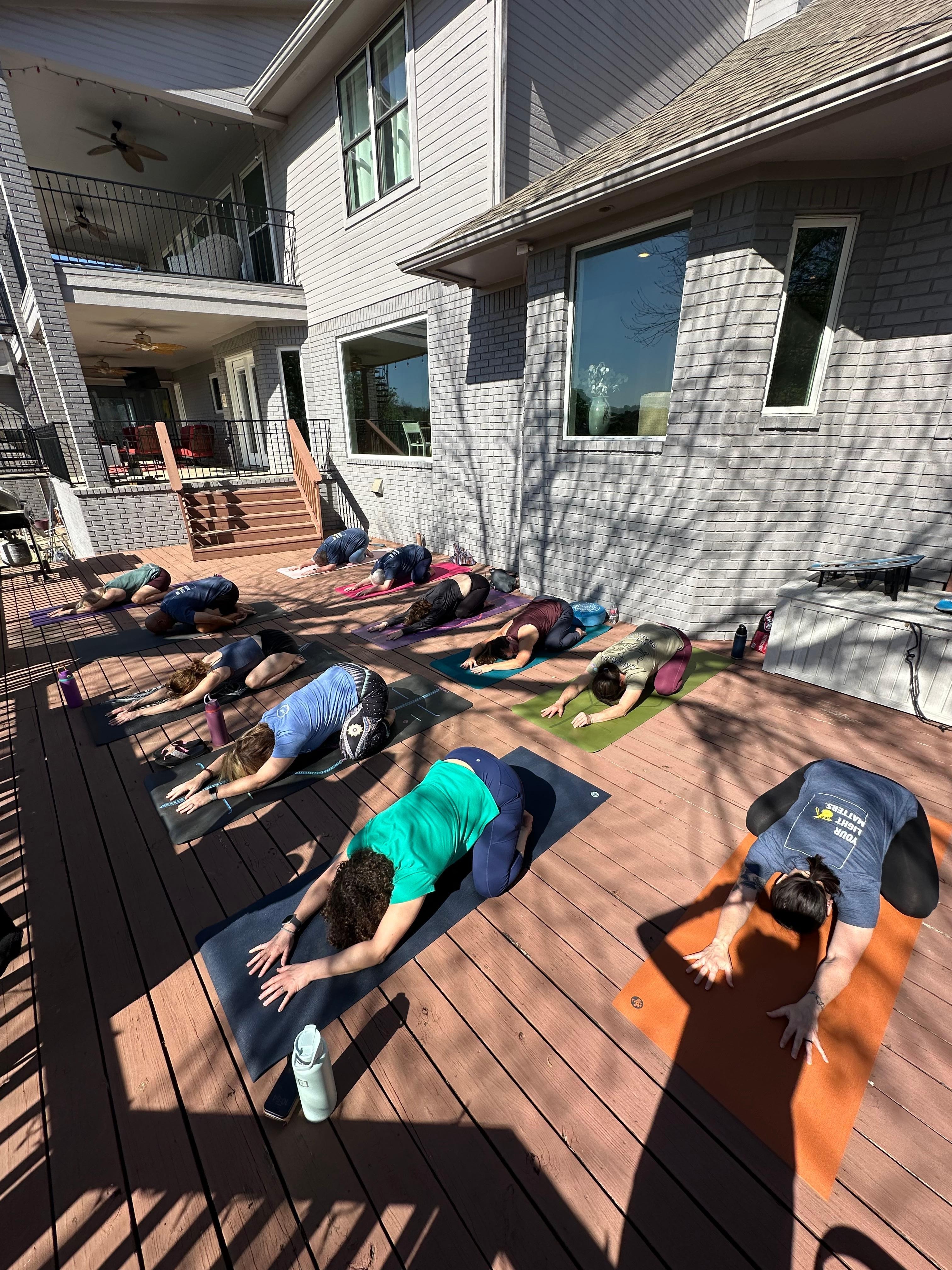 Yoga on the deck