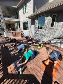 Yoga on the deck