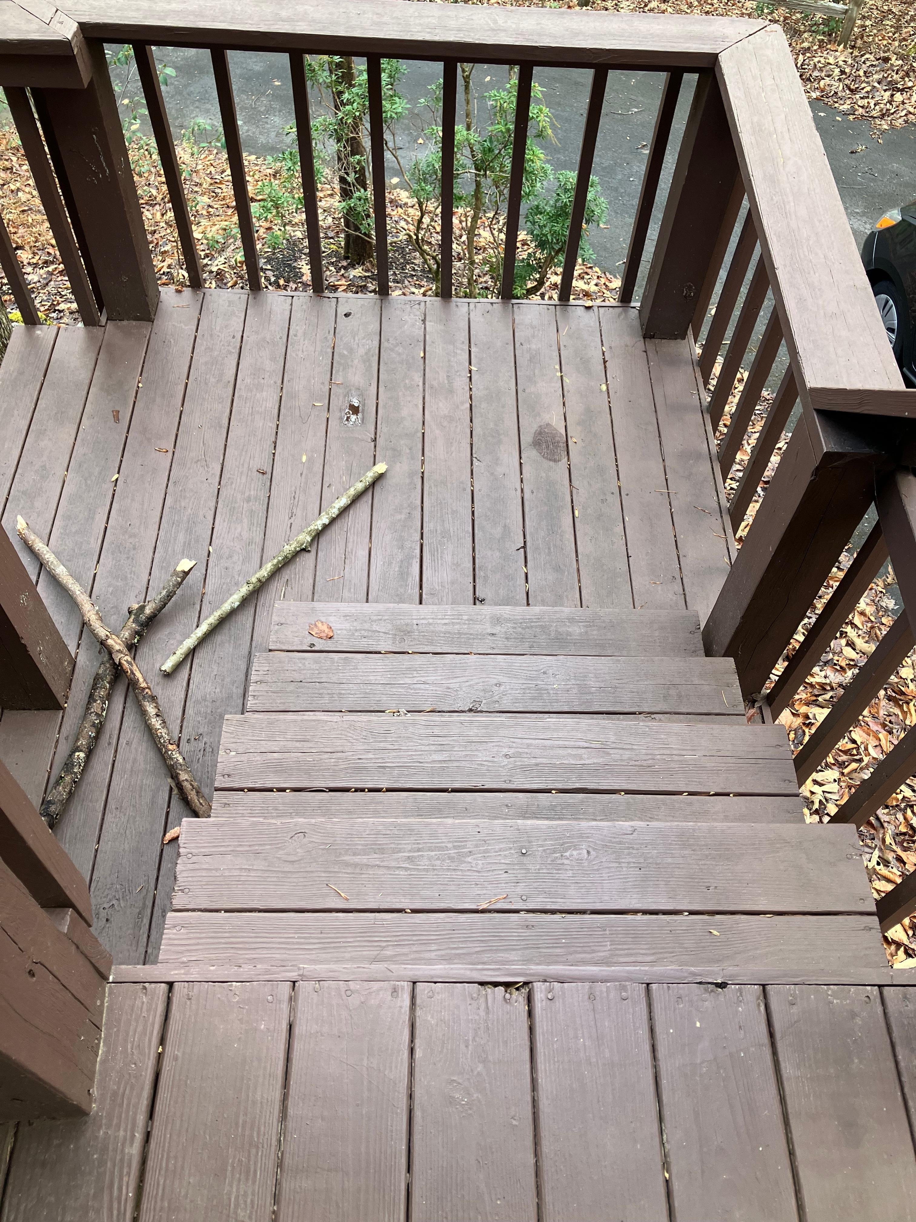 I slipped on these stairs. I hope they put non slip strips for future guests