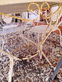 Verrosteter Gartenstuhl