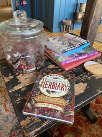 My daughter enjoyed the great collection of books.