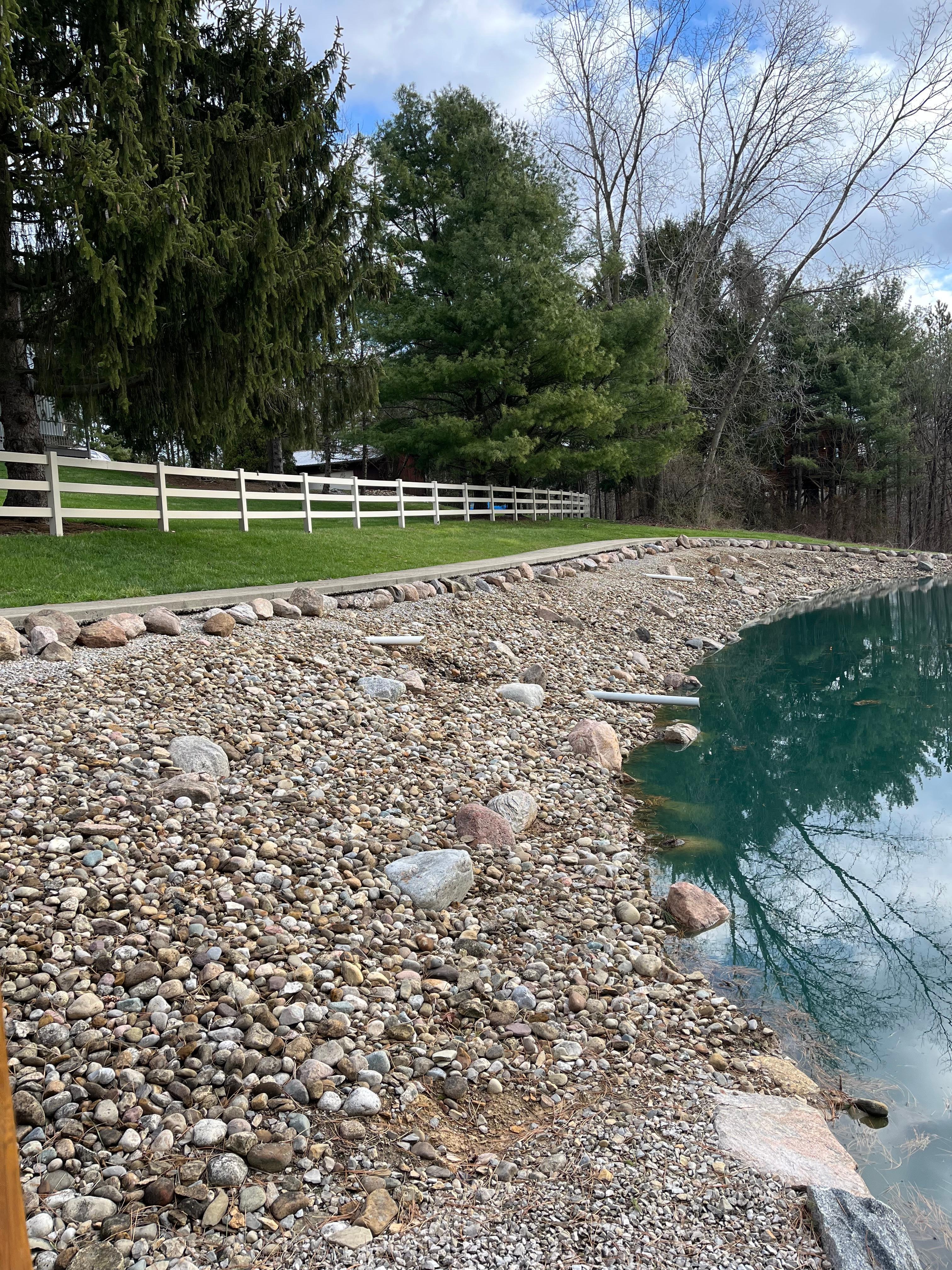 Near by pond we could see from our tree house cabin. 