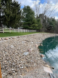 Near by pond we could see from our tree house cabin.