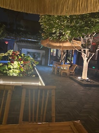 Evening relaxing in the courtyard