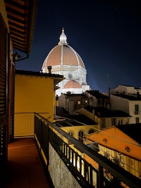 Nighttime view from the balcony