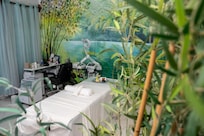 Beautiful Massage room set up ready to go.