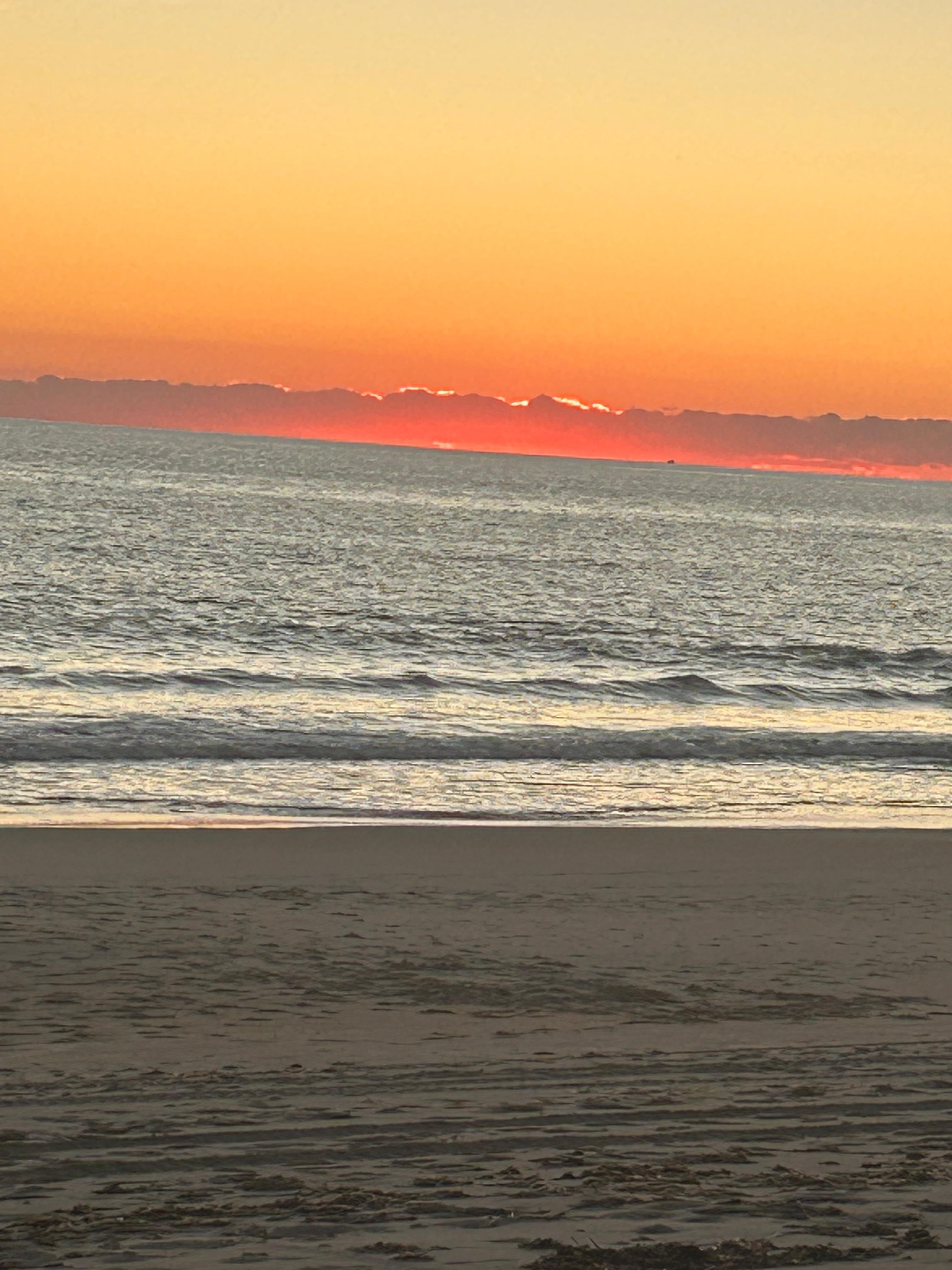 Less than 5 minute walk to beach. This was early morning. 