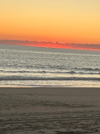 Less than 5 minute walk to beach. This was early morning.