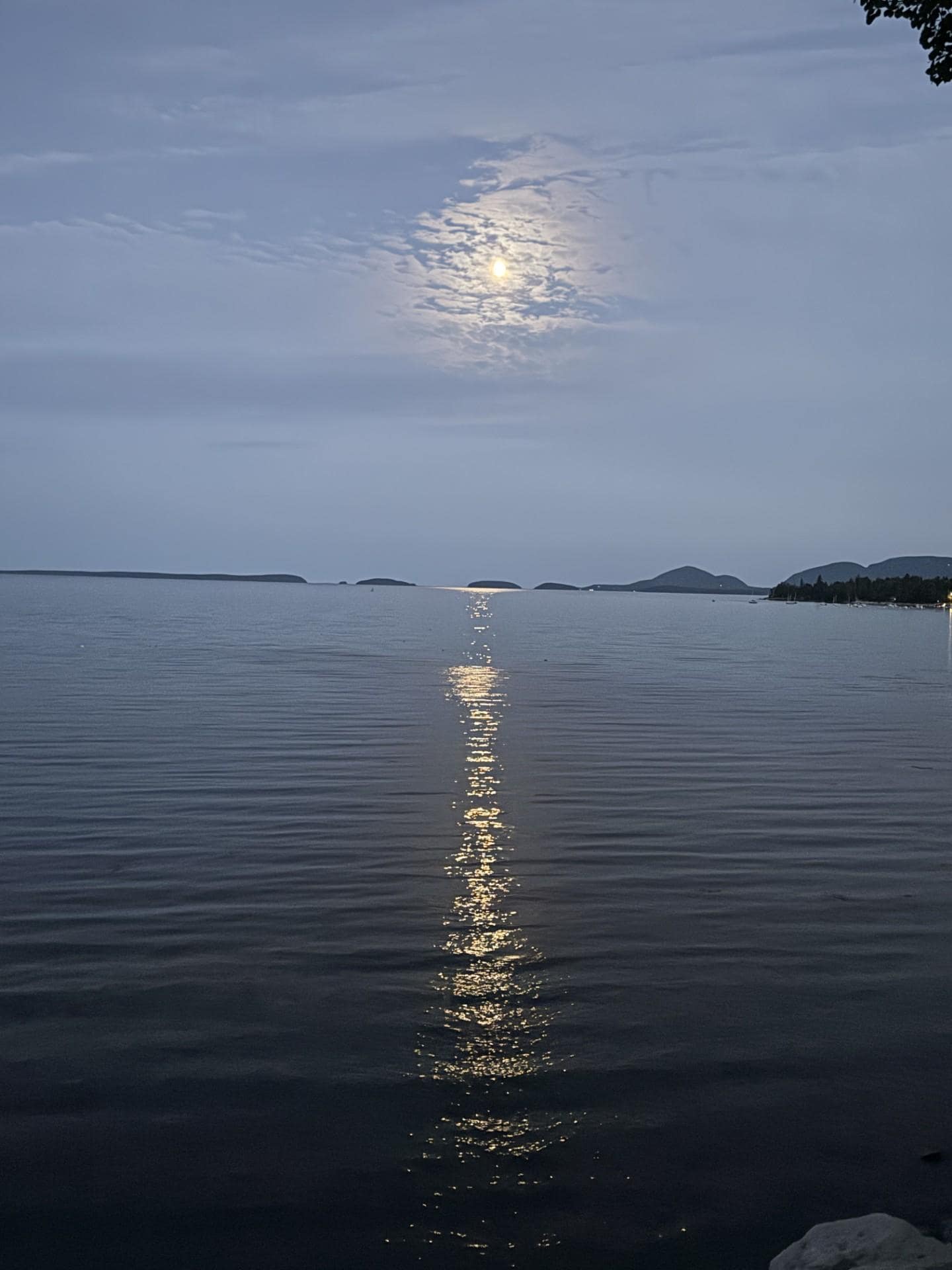 View of the moon from the patio.