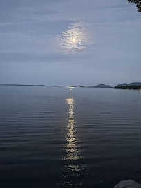 View of the moon from the patio.