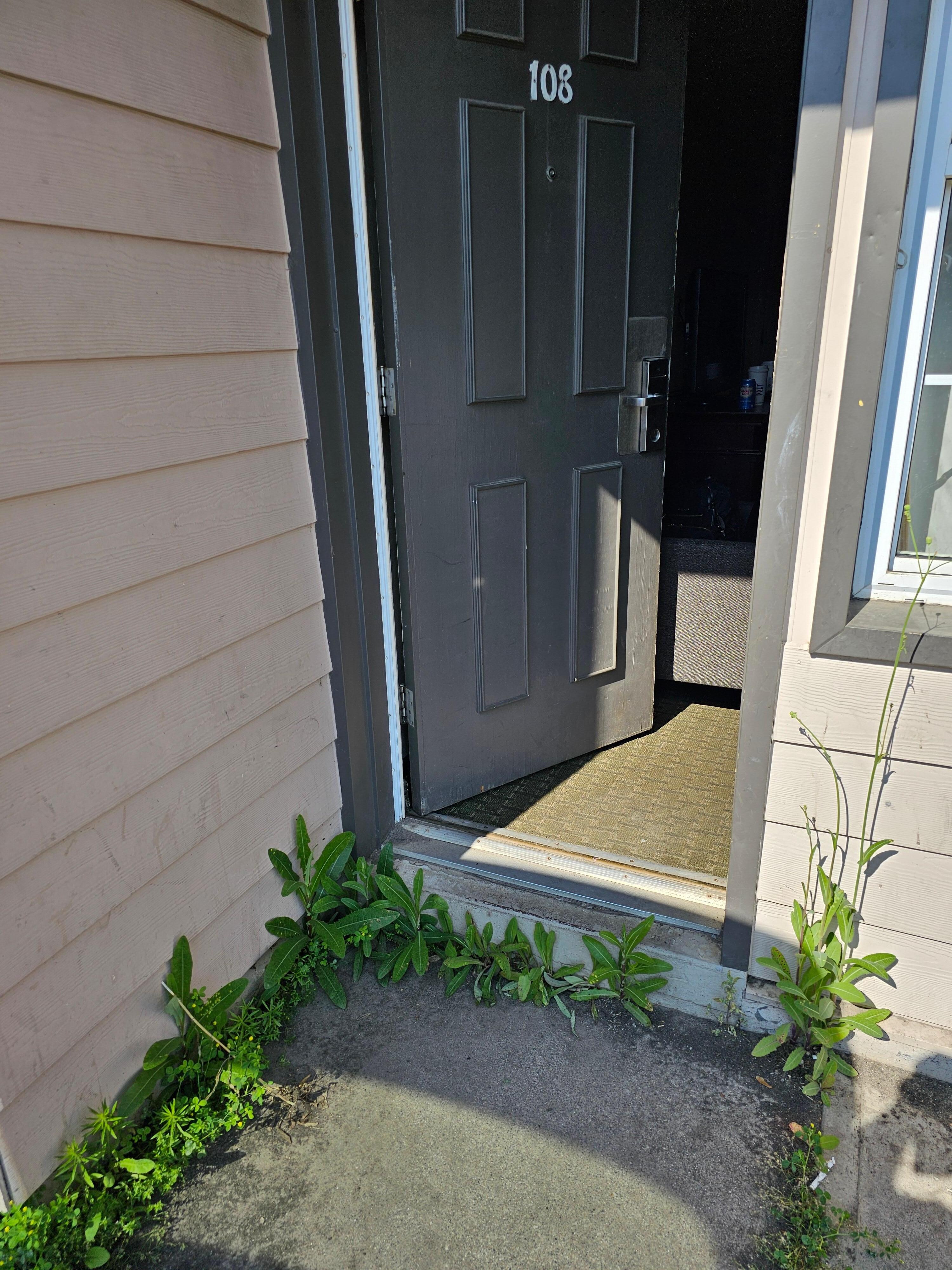 Room entrance weeds