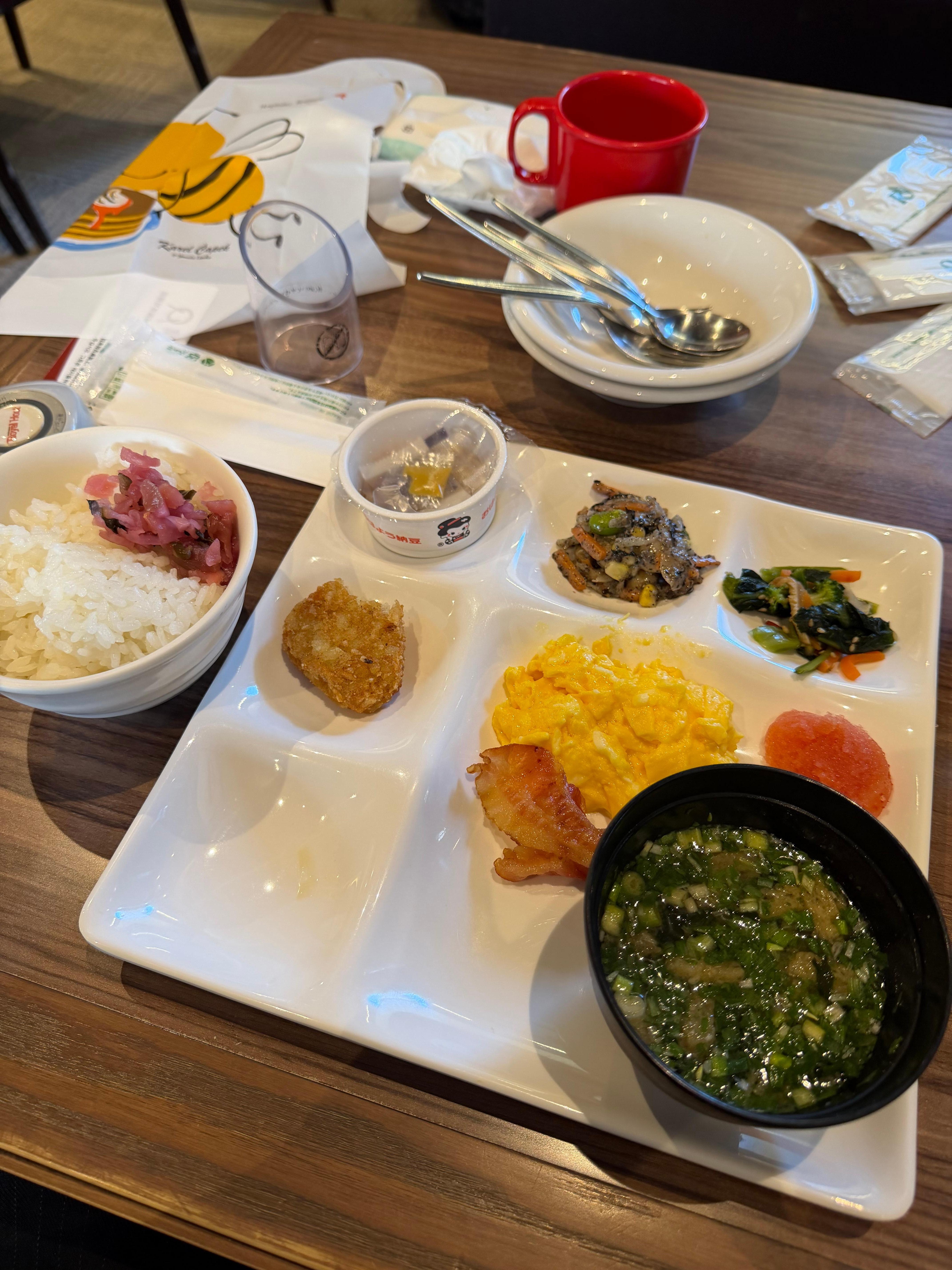 朝食付きにしたらバイキング形式で子連れには◎