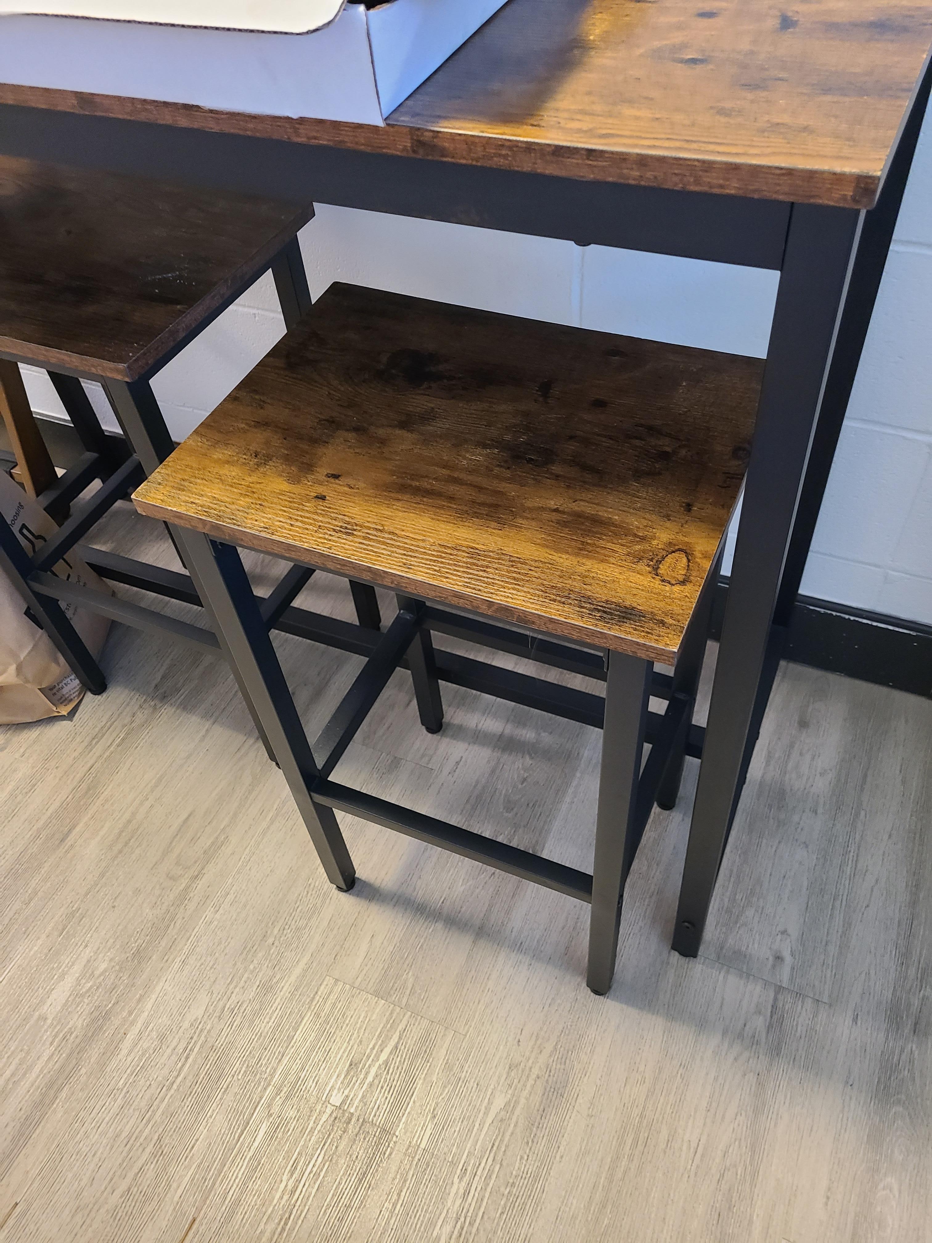 No comfortable seating only uncomfortable stools.