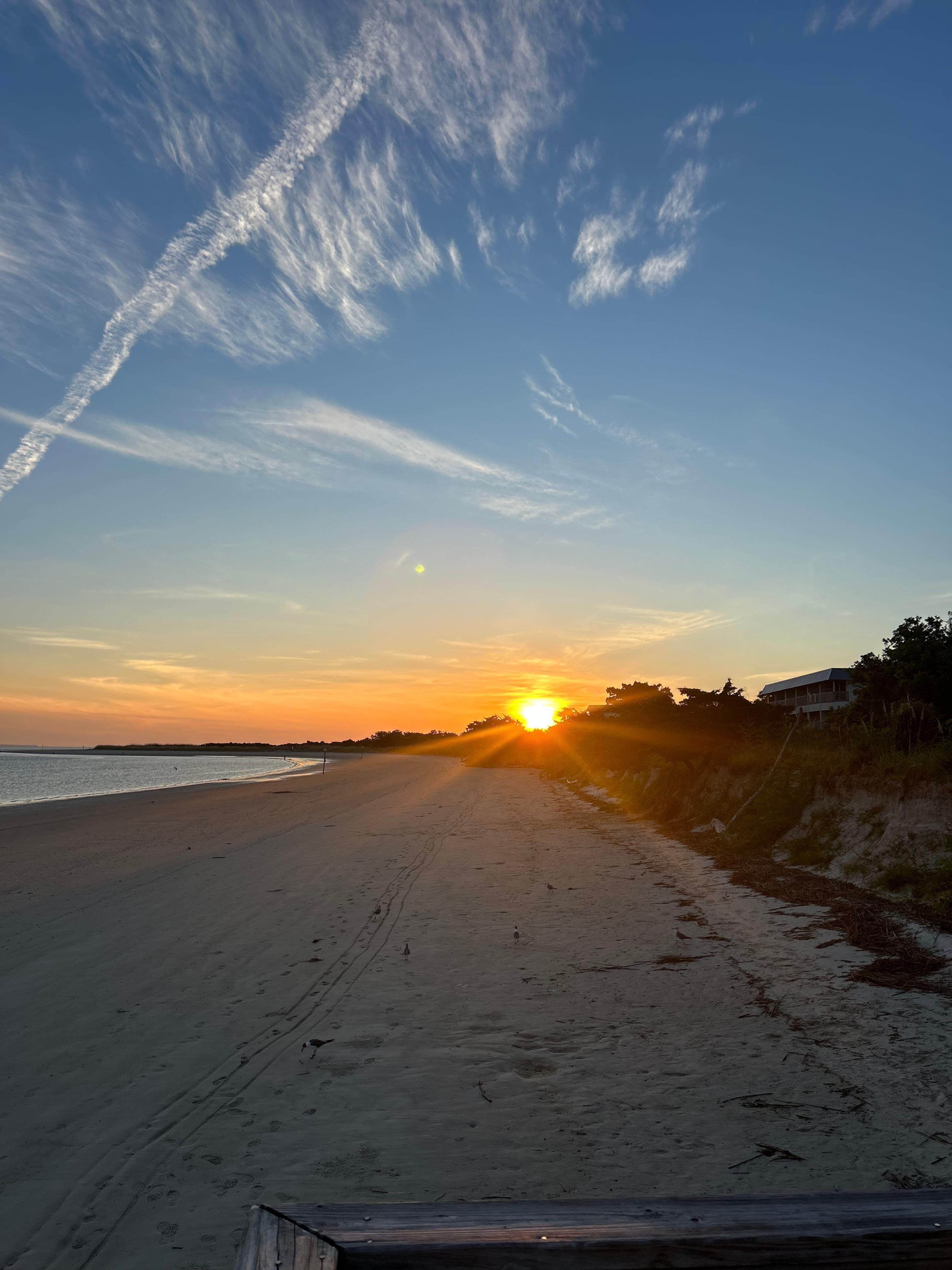 Sunrise at beach within walking distance 