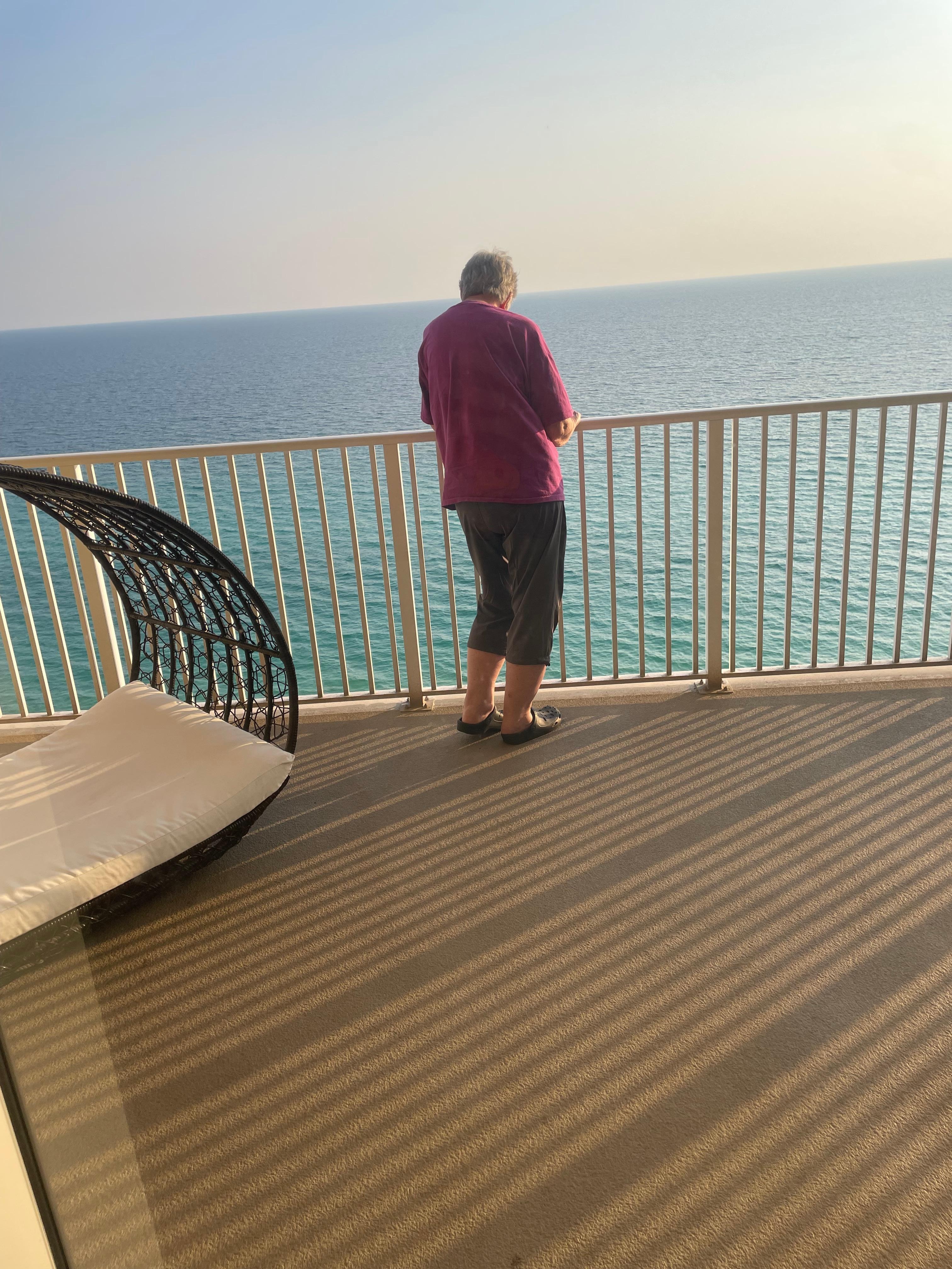 Checking out the view (aka people watching).