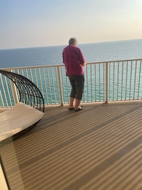 Checking out the view (aka people watching).