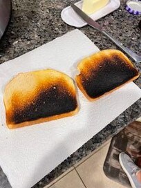 And the other side was not toasted at all.