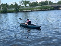Enjoying the kayaks