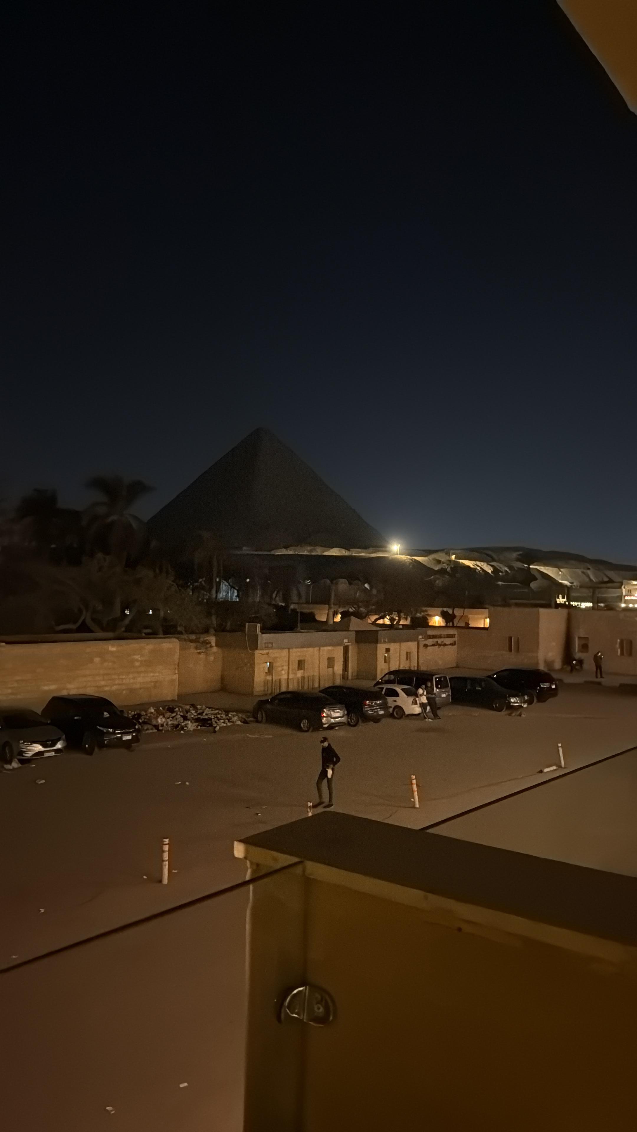 View from the balcony at night 