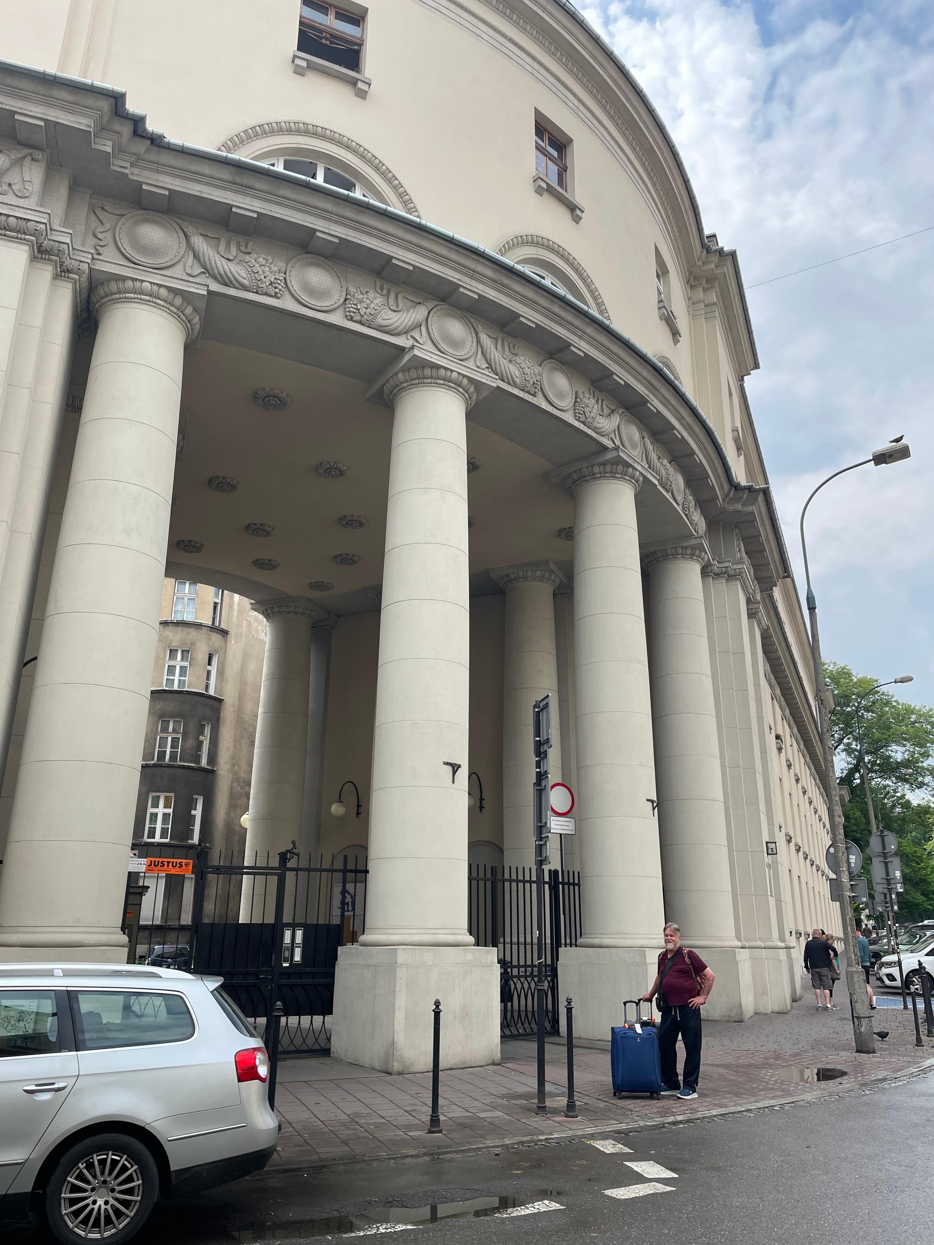 Outside gate of building 