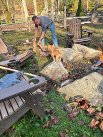 My husband and our sweet Daisy Mae! She had a blast.